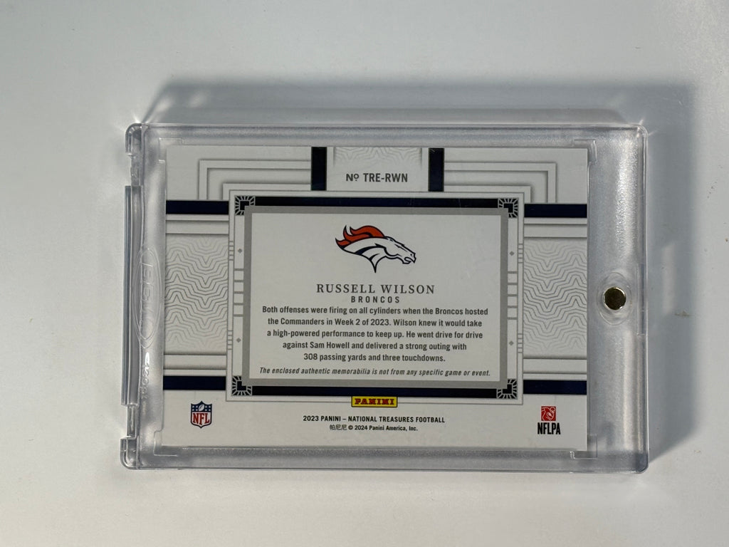 Russell Wilson National Treasures Tremendous treasures Nike swoosh 1/1