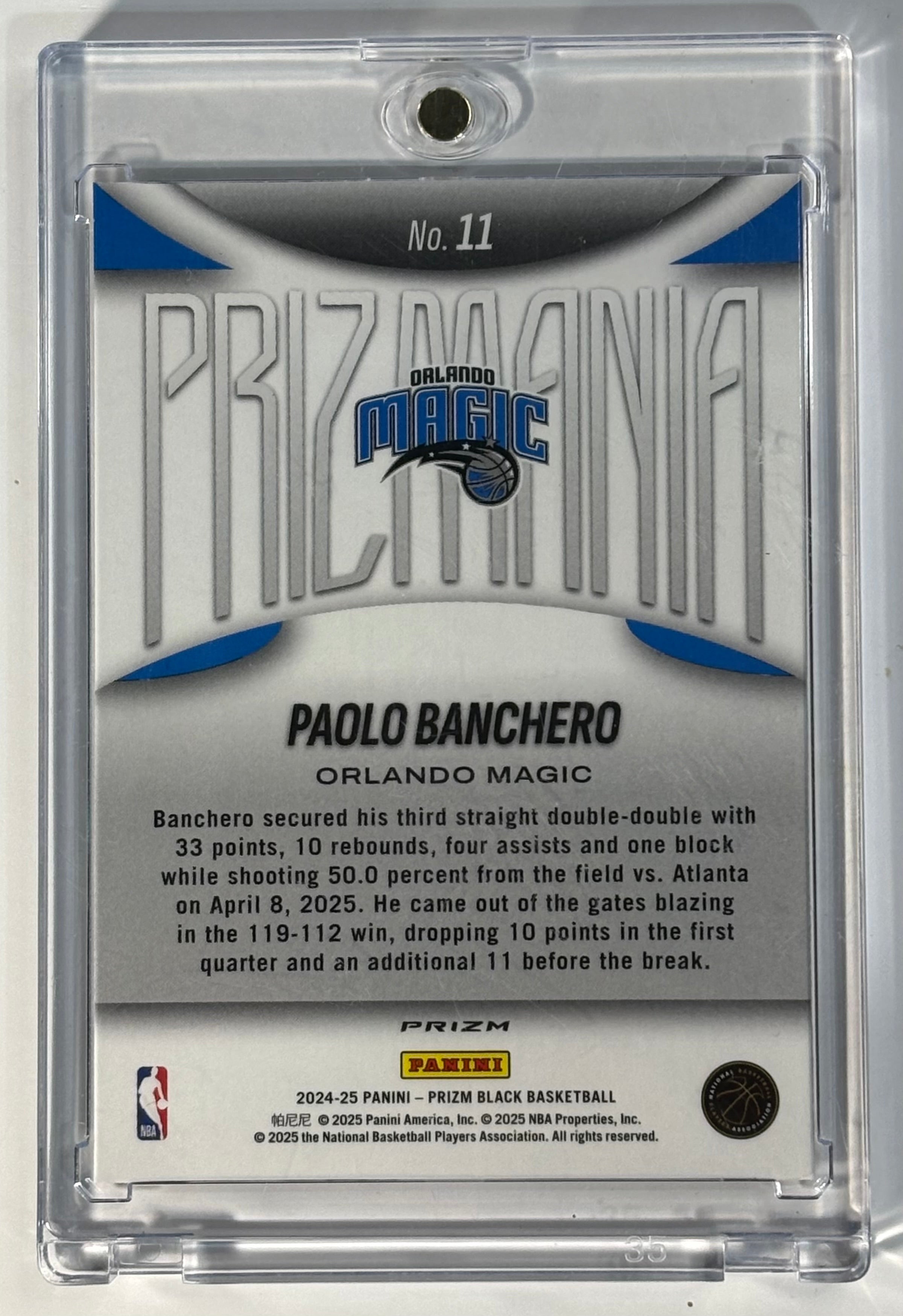 Paolo Banchero 2024 Prizm Black Prizmania