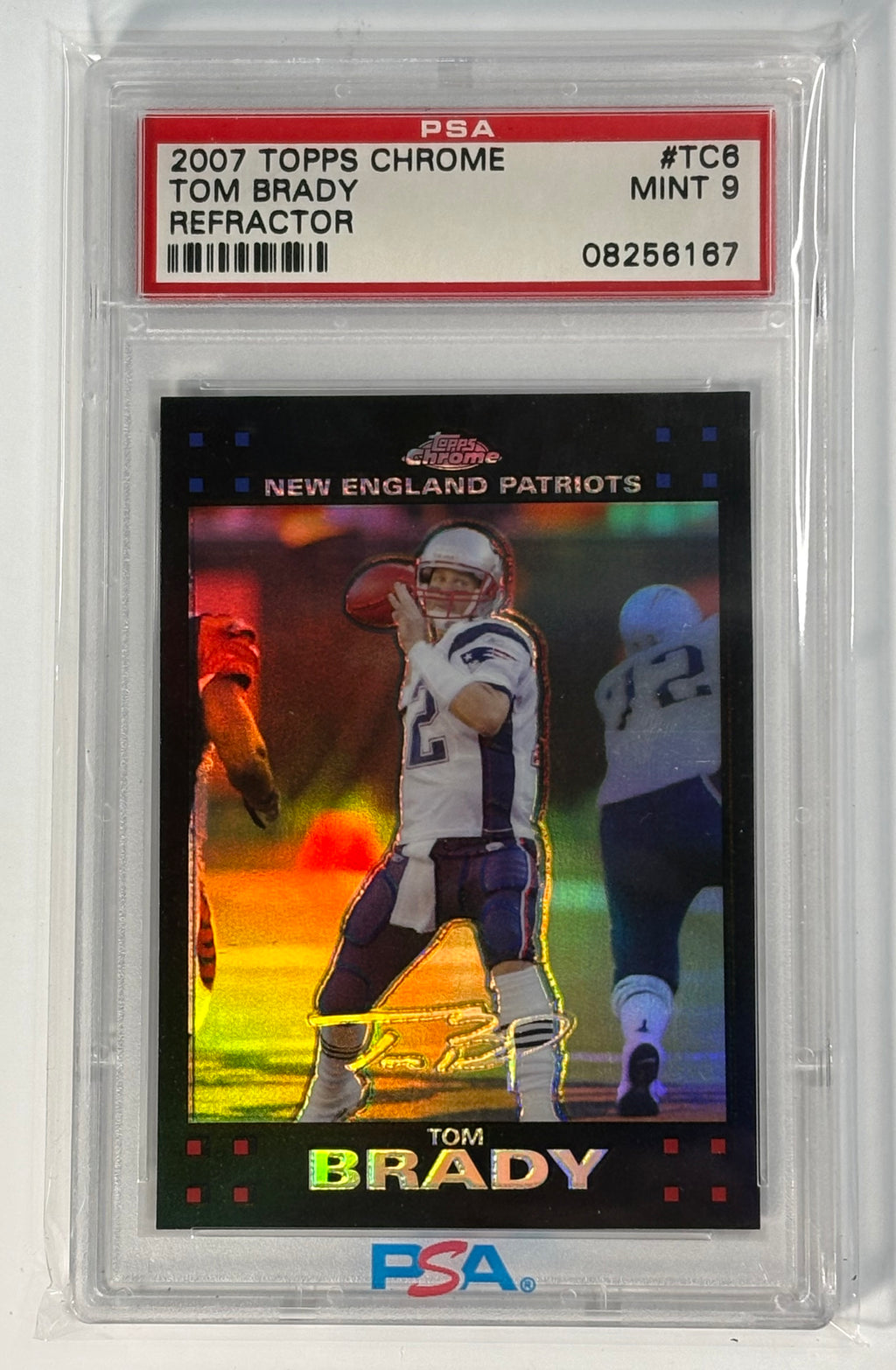 Tom Brady 2007 Topps Chrome Refractor PSA 9