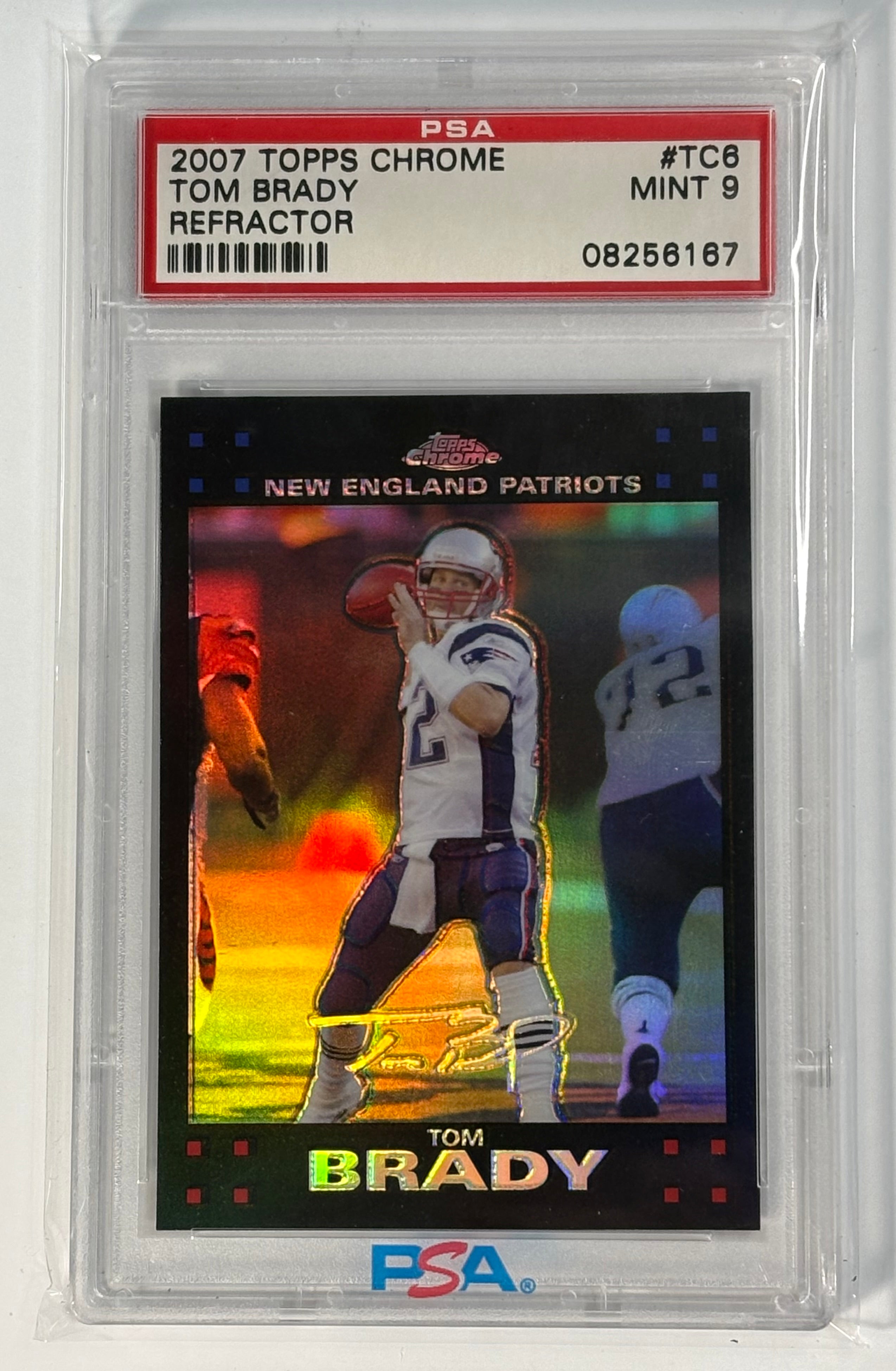 Tom Brady 2007 Topps Chrome Refractor PSA 9