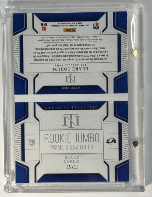 Blake Corum National Treasures Booklet /10