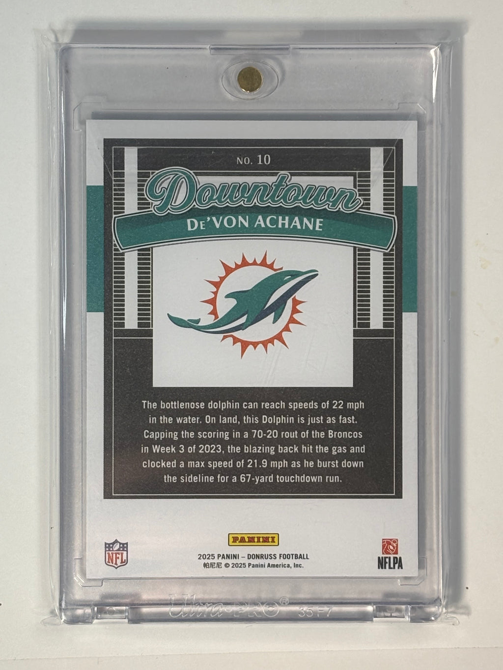 Devon Achane Donruss Downtown