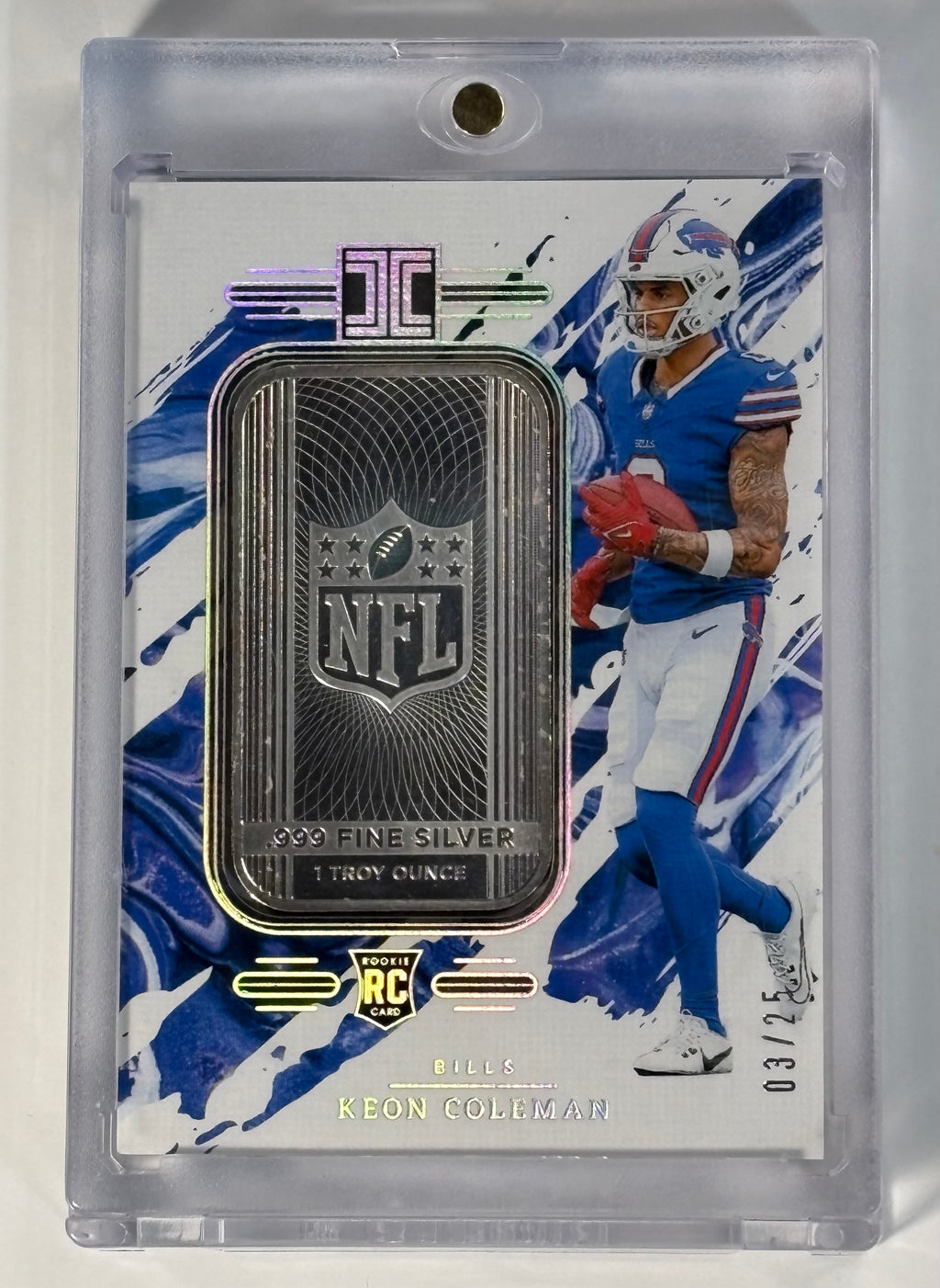 2024 Panini Impeccable Keon Coleman Rookie Silver Bar /25