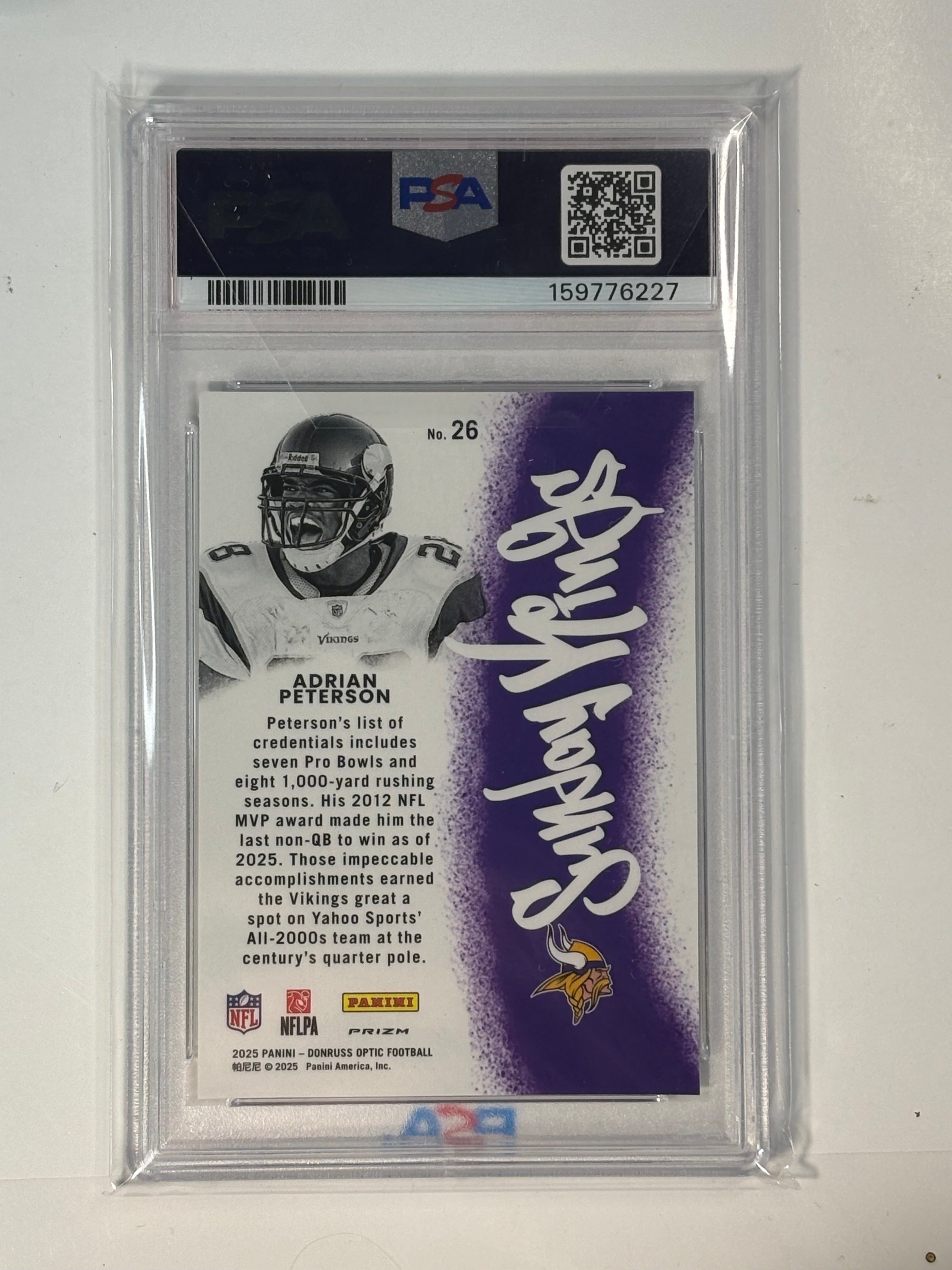 Adrian Peterson Sunday Kings PSA 9 (pop 1)