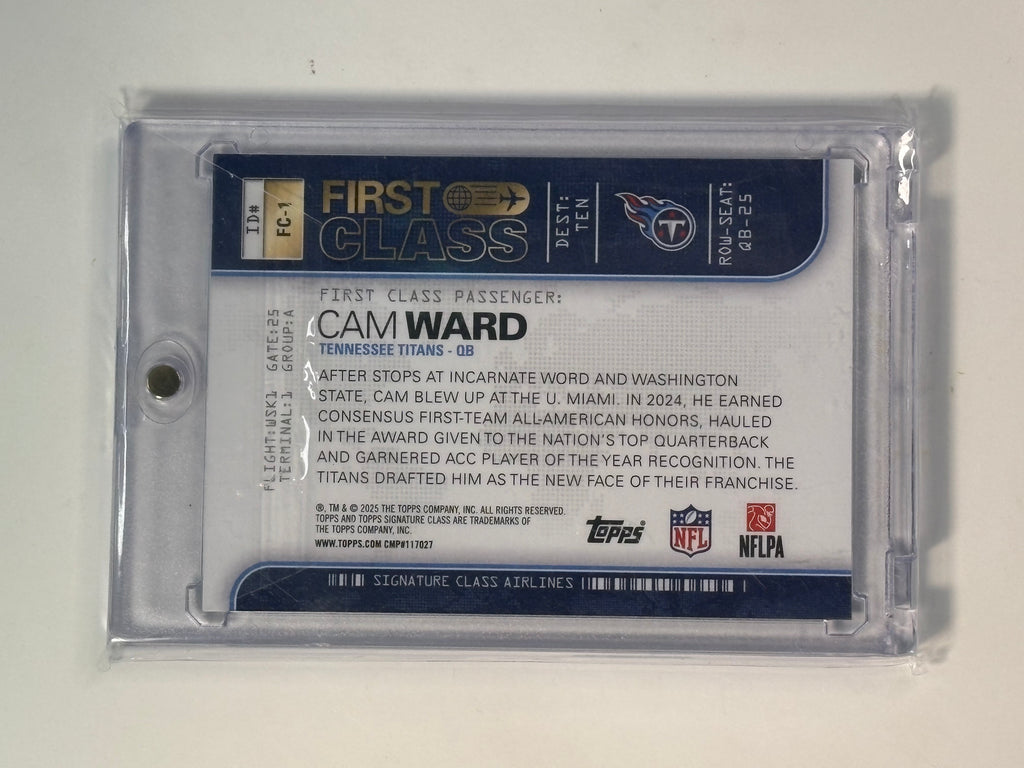 Cam Ward Topps Signature First Class
