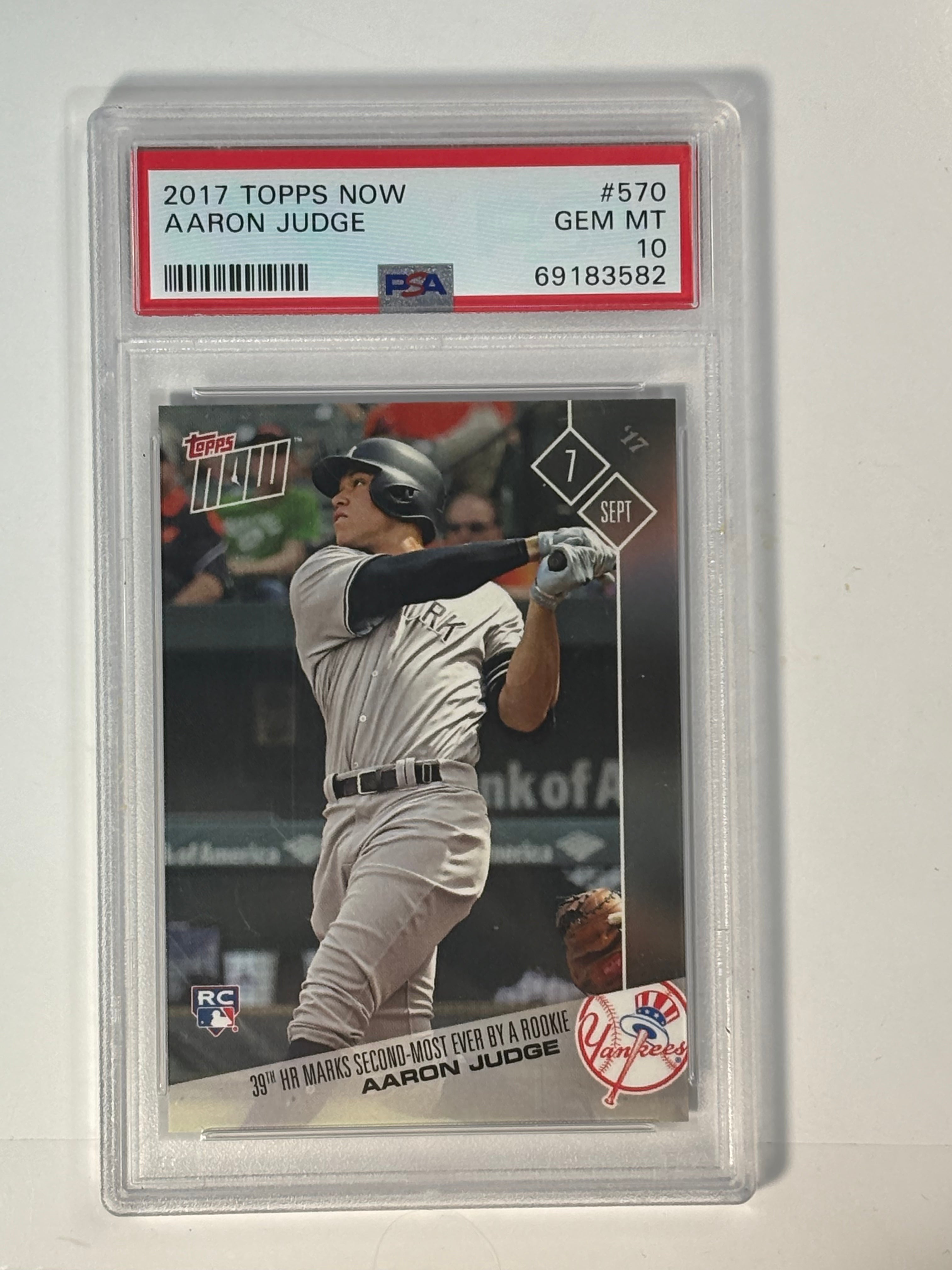 Aaron Judge Topps Now Rookie PSA 10